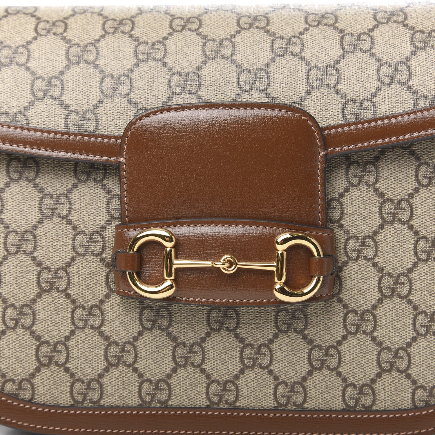 Gucci GG Supreme Monogram Horsebit 1955 Shoulder Bag Beige Brown Sugar 11 of 11