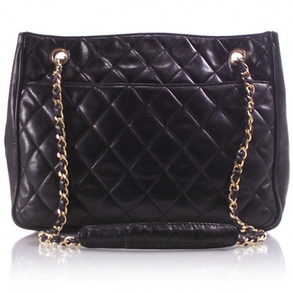 Chanel Leather Quilted Shoulder Tote Black 1 of 10