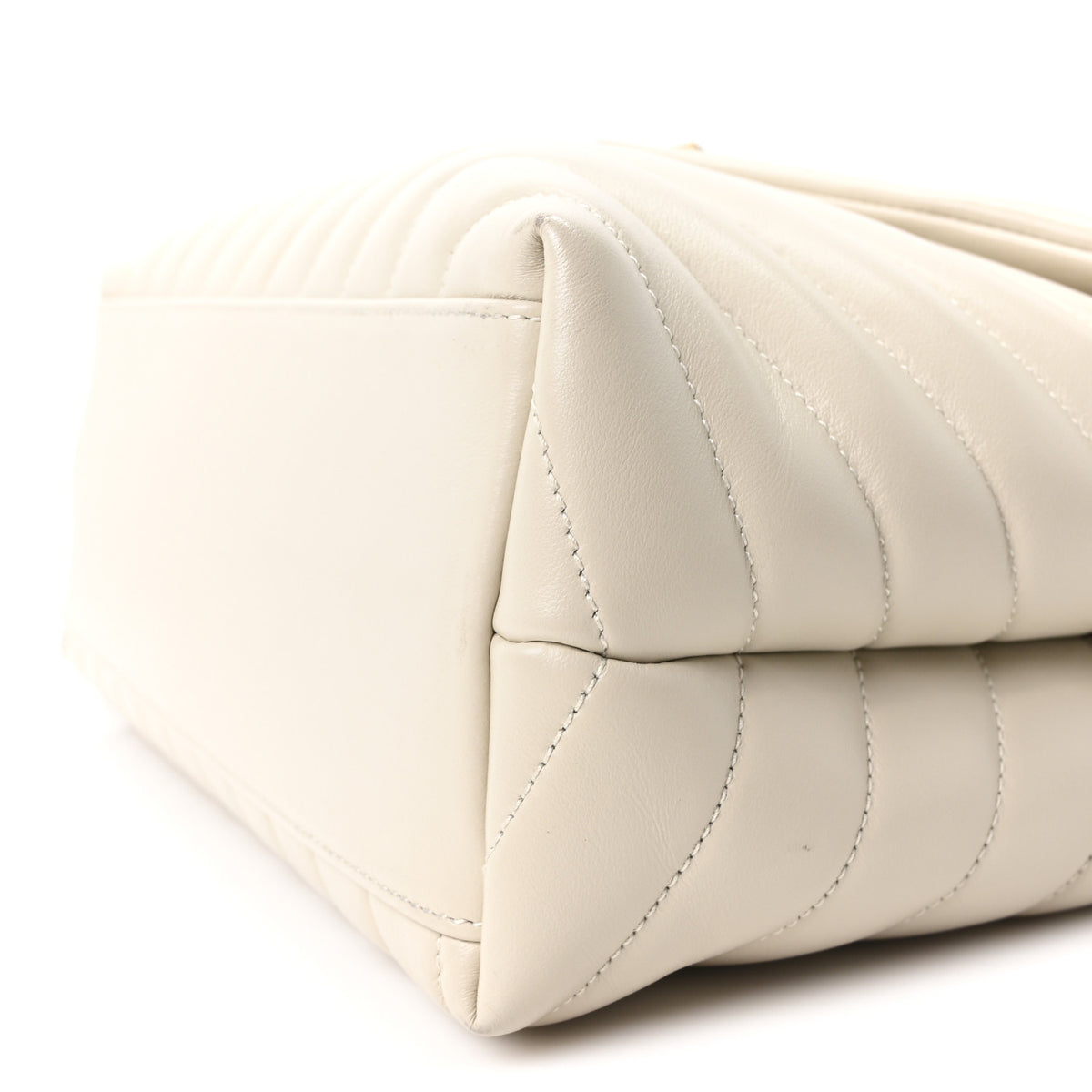 Saint Laurent Calfskin Y Quilted Monogram Medium Loulou Chain Satchel Crema Soft 10 of 10