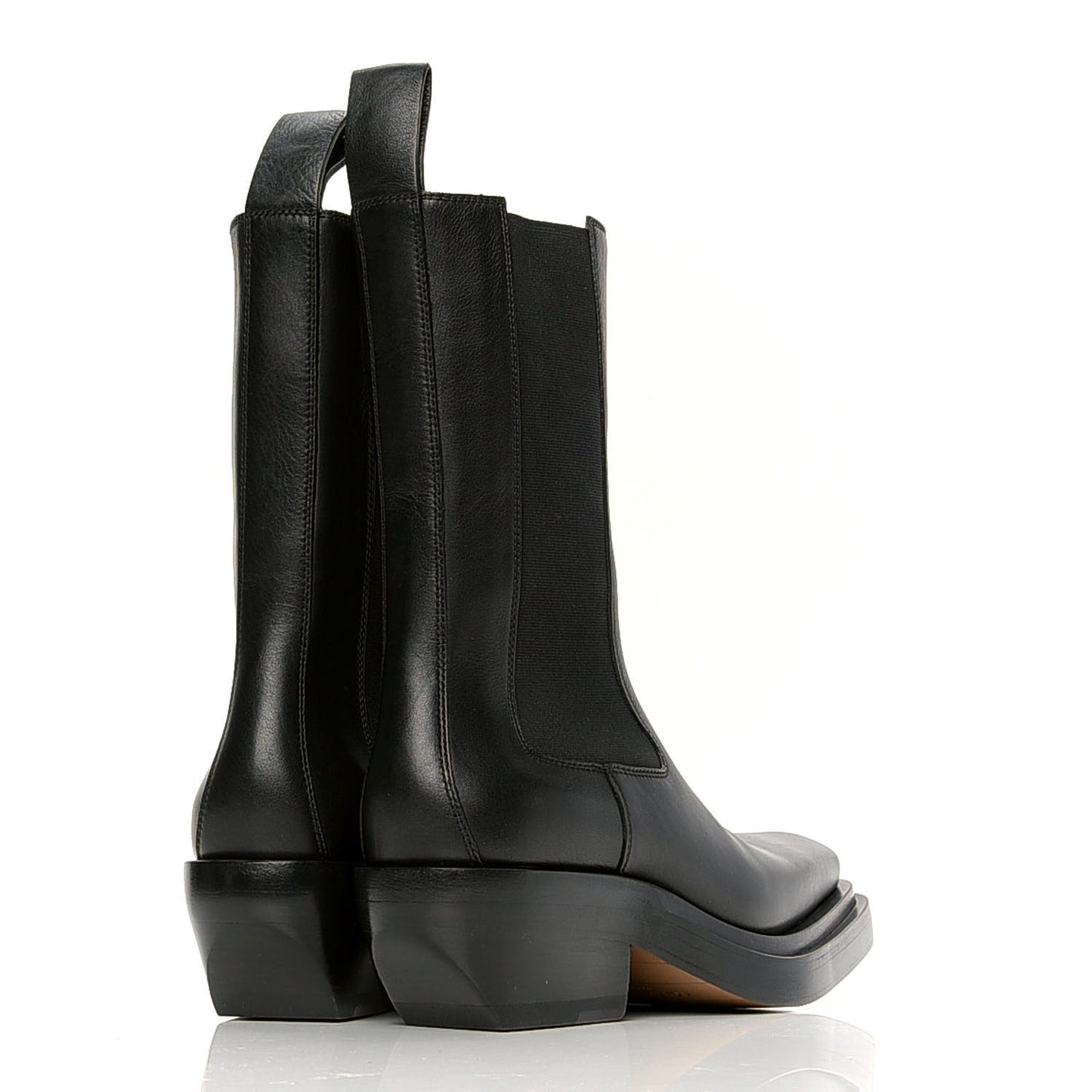 Calfskin Lean Mid-Calf Boots 38 Black
