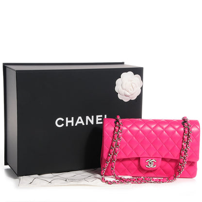Chanel Lambskin Medium Double Flap Dark Pink 5 of 9