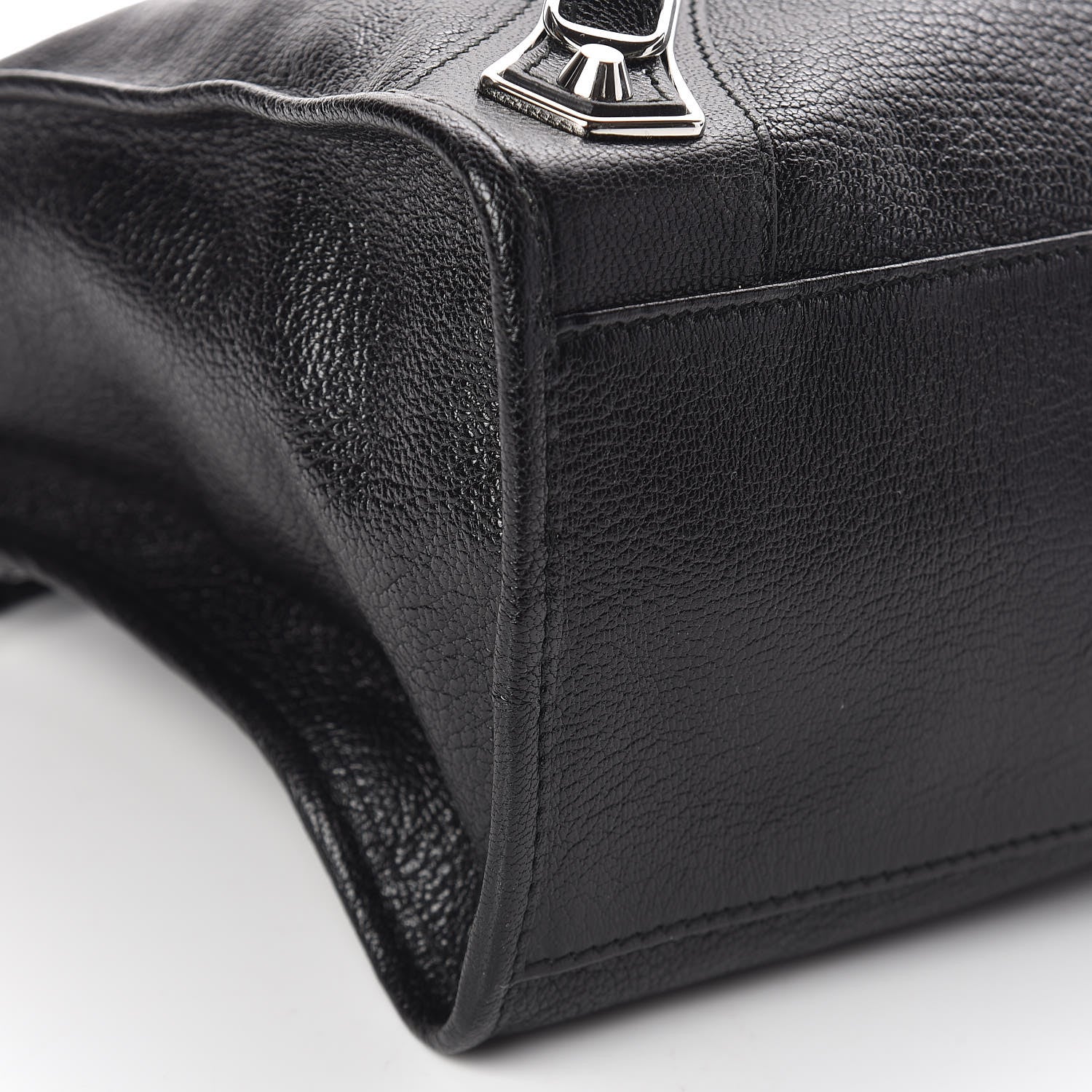 Balenciaga Chevre Silver Metallic Edge Hardware City Black 8 of 9