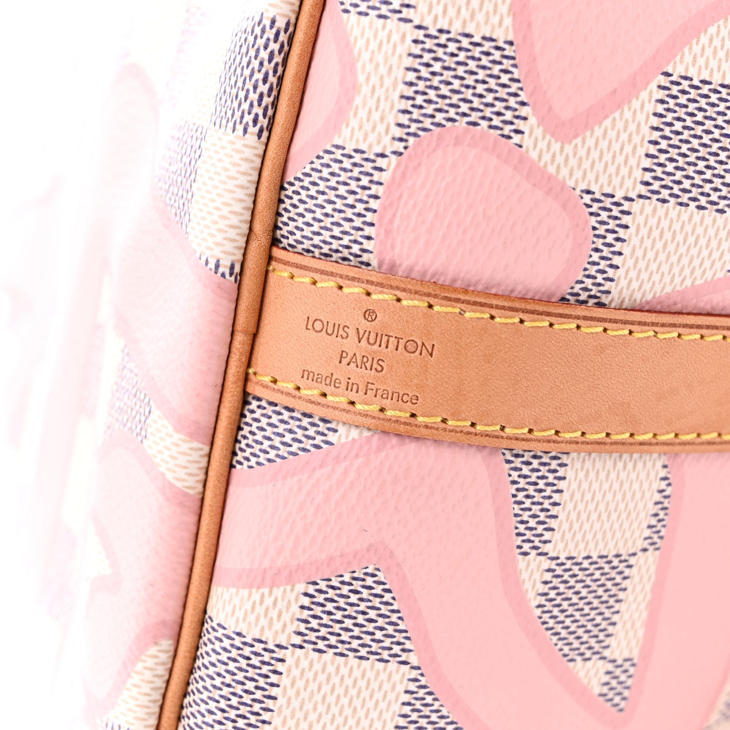 Damier Azur Tahitienne Speedy Bandouliere 30 Rose Ballerine