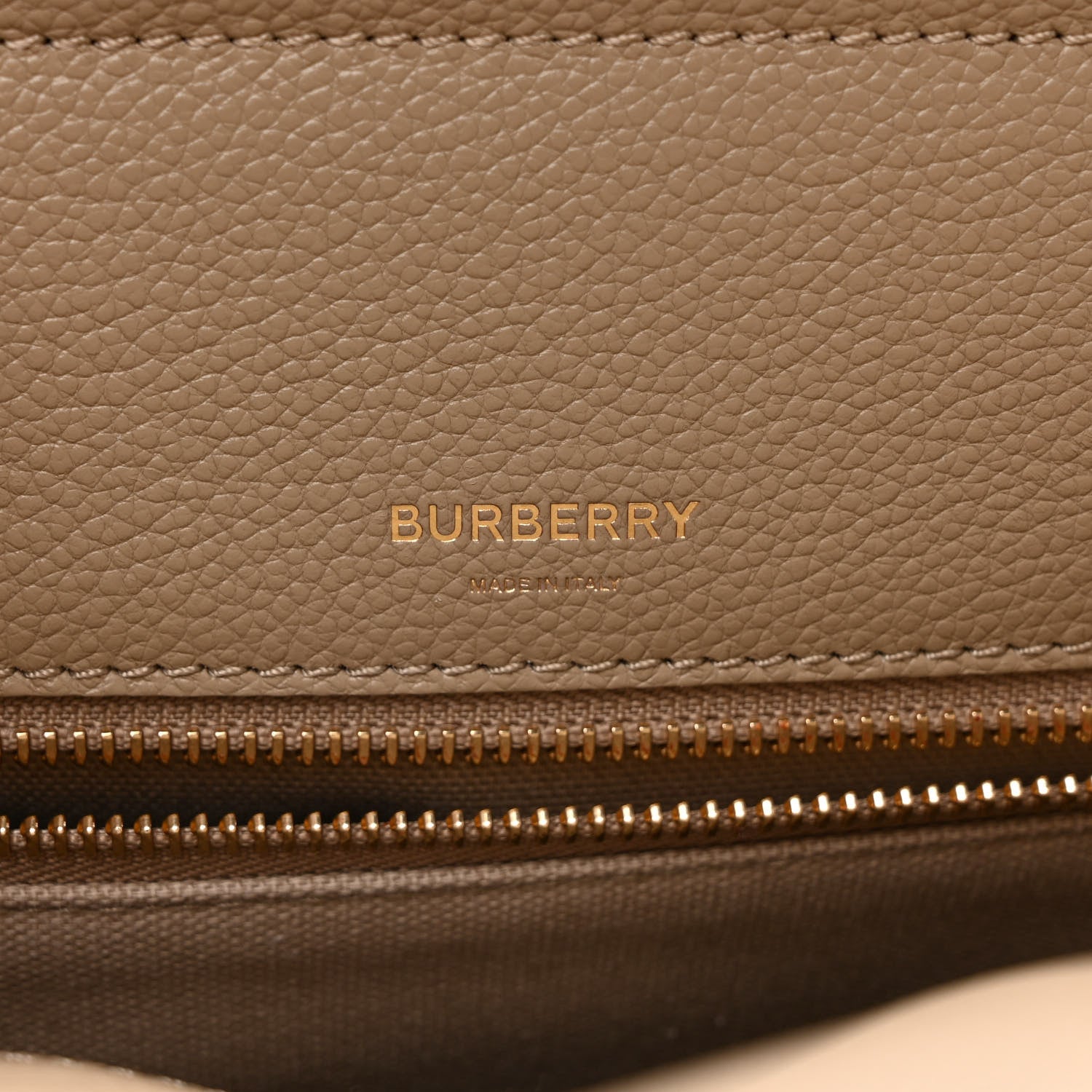 Burberry Grainy Calfskin Medium Title Bag Honey 5 of 9