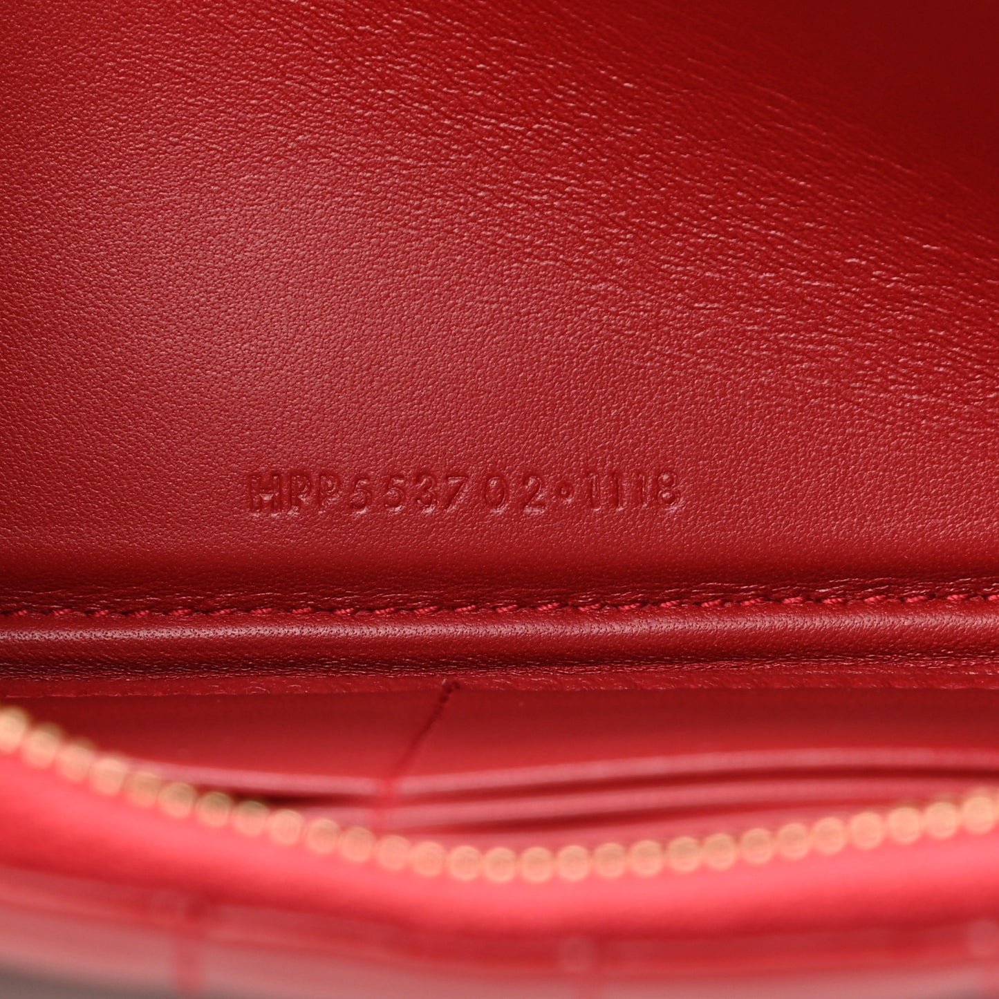 Patent Calfskin Matelasse Monogram Vicky Zip Around Wallet Red
