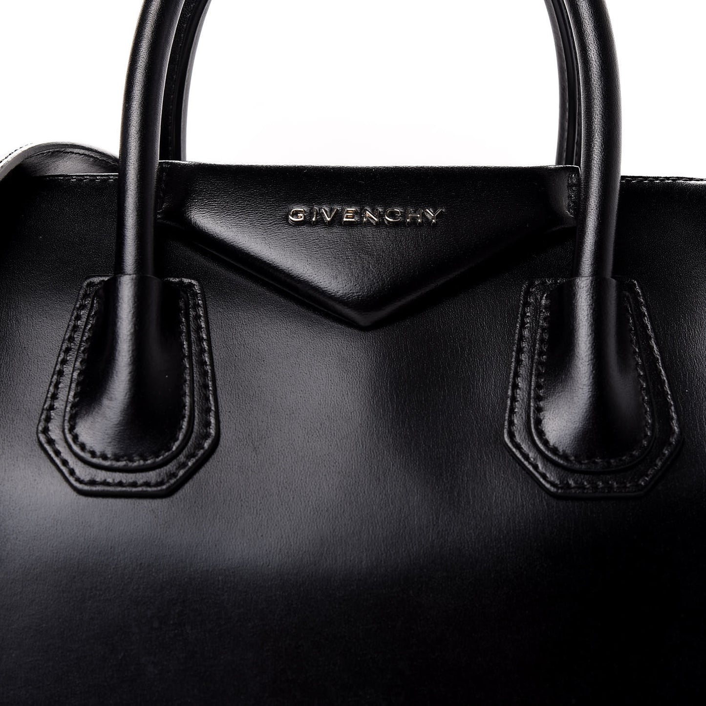 Shiny Lord Calfskin Small Antigona Black