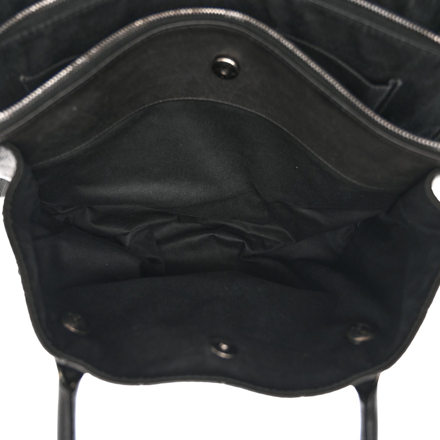 Grained Vegetal Calfskin Urban Shopping Tote Black
