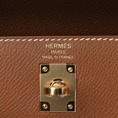 Hermes Epsom Kelly Sellier 25 Gold 6 of 8