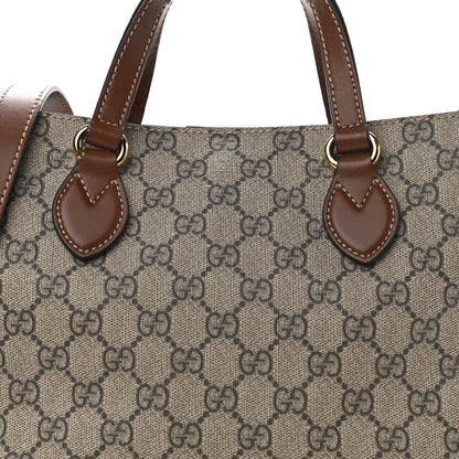 Gucci Soft GG Supreme Monogram Small Crossbody Tote Beige Cuir 8 of 10