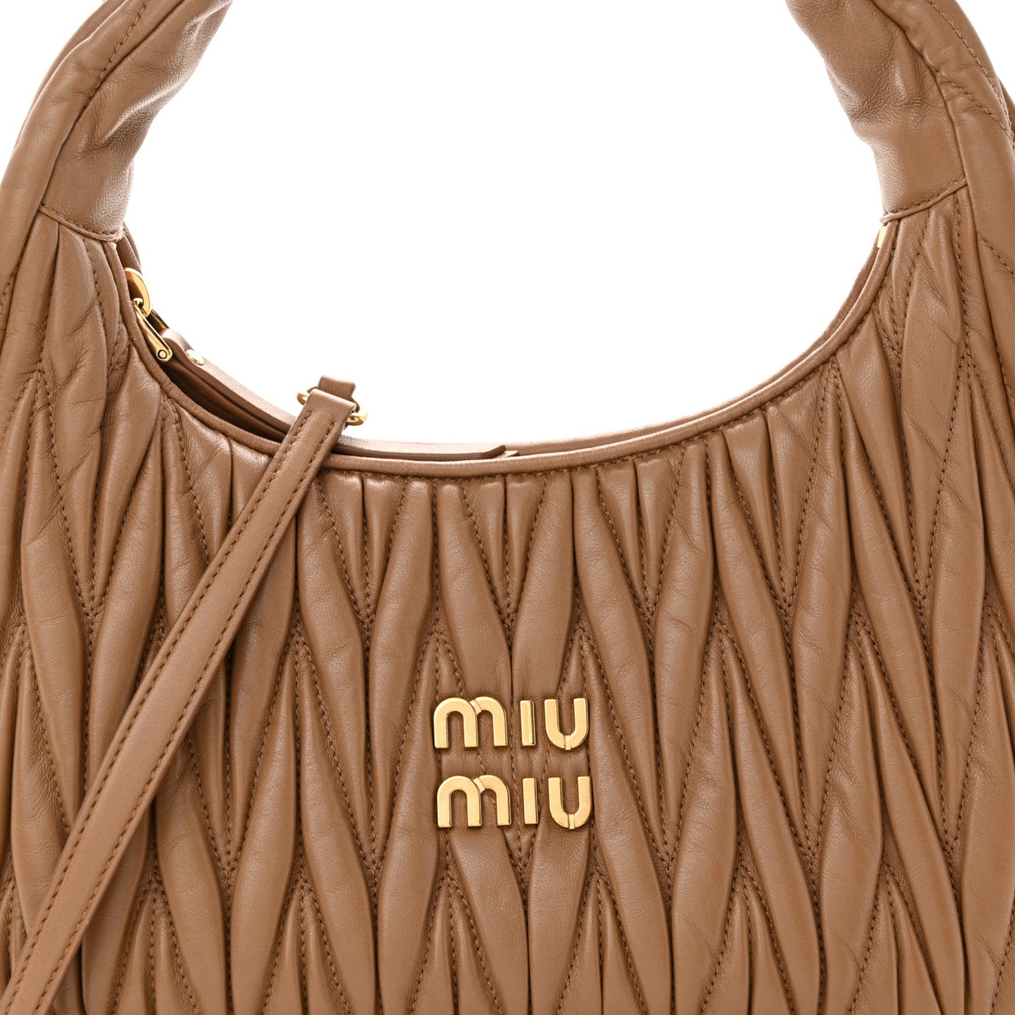 Nappa Matelasse Regular Wander Hobo Caramel