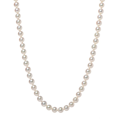 Mikimoto 18K Yellow Gold Akoya Pearl 5.5-6mm Strand Necklace 16.5" 1 of 12