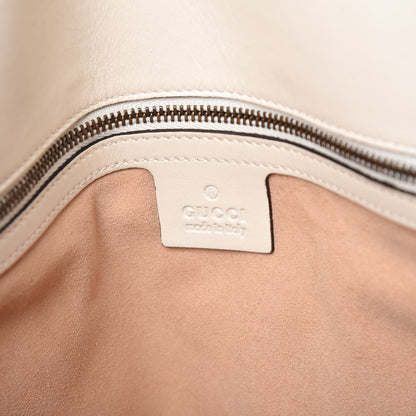 Gucci Calfskin Matelasse Studded Medium GG Marmont Shoulder Bag White 8 of 9