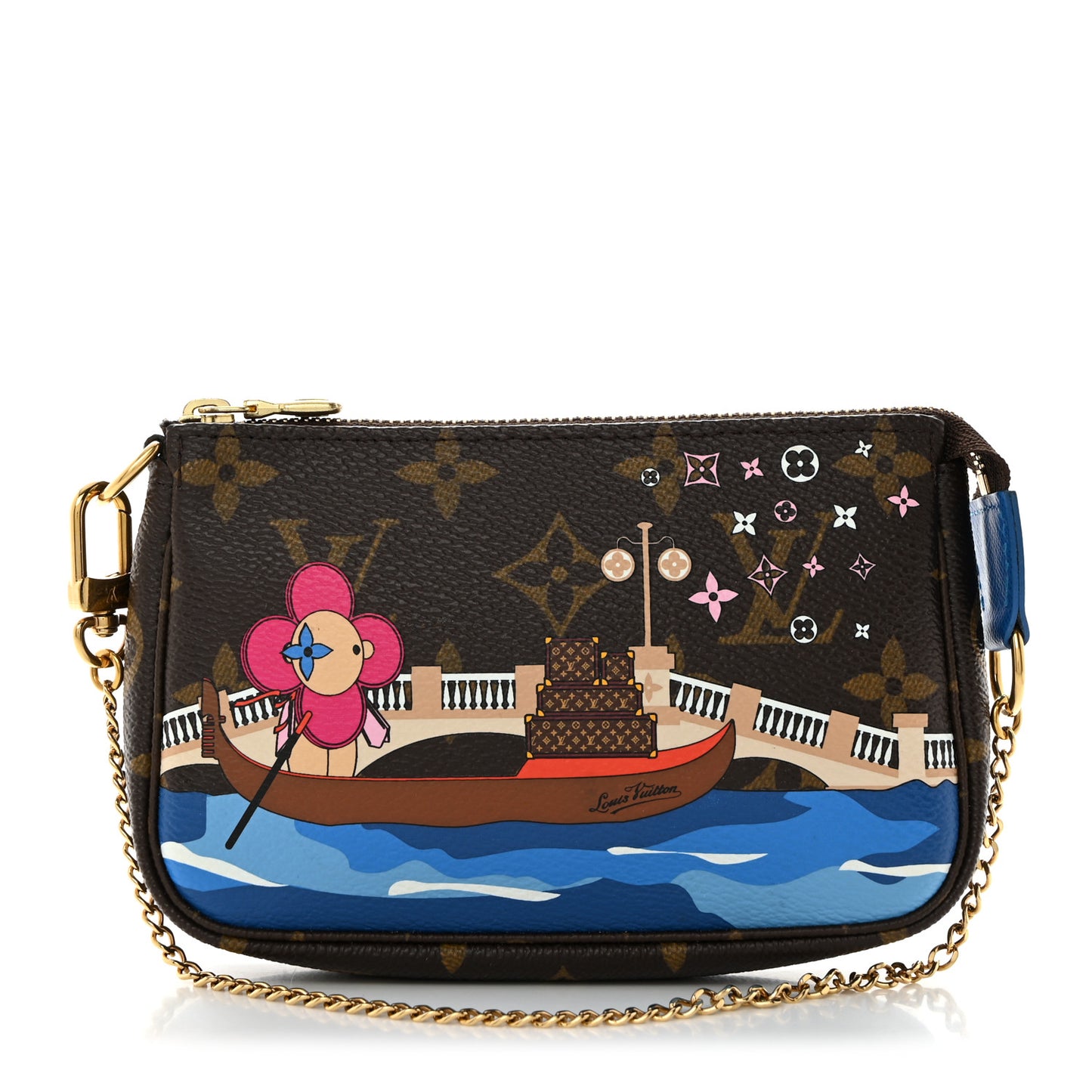 Monogram 2019 Christmas Animation Mini Venice Pochette Accessories Blue
