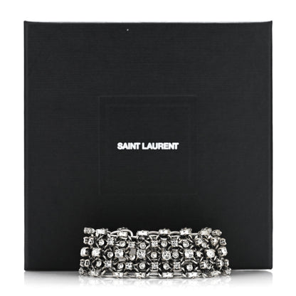 Saint Laurent Crystal Link Chain Bracelet Silver 5 of 5