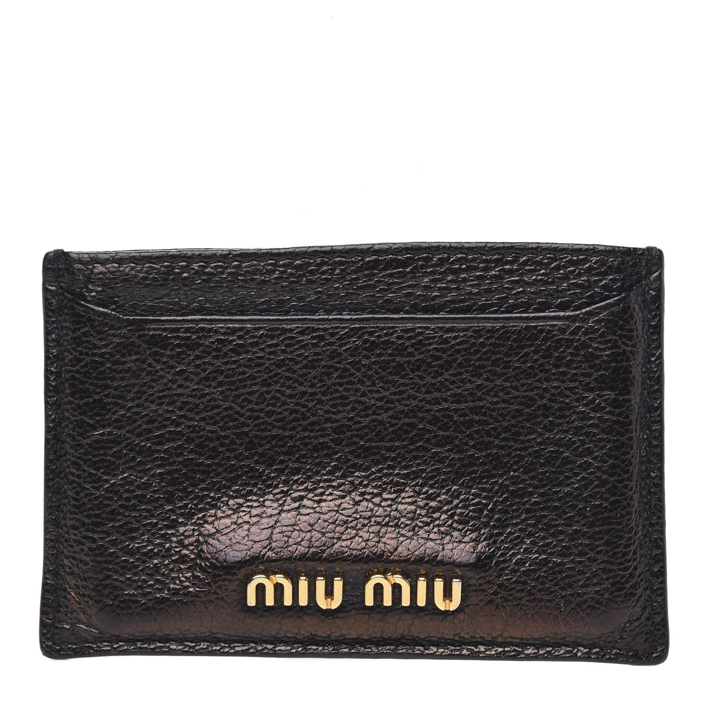 Goatskin Madras Card Case Black
