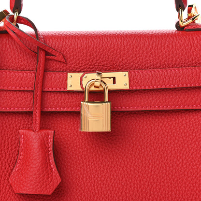 Hermes Togo Kelly Retourne 25 Rouge Casaque 9 of 10