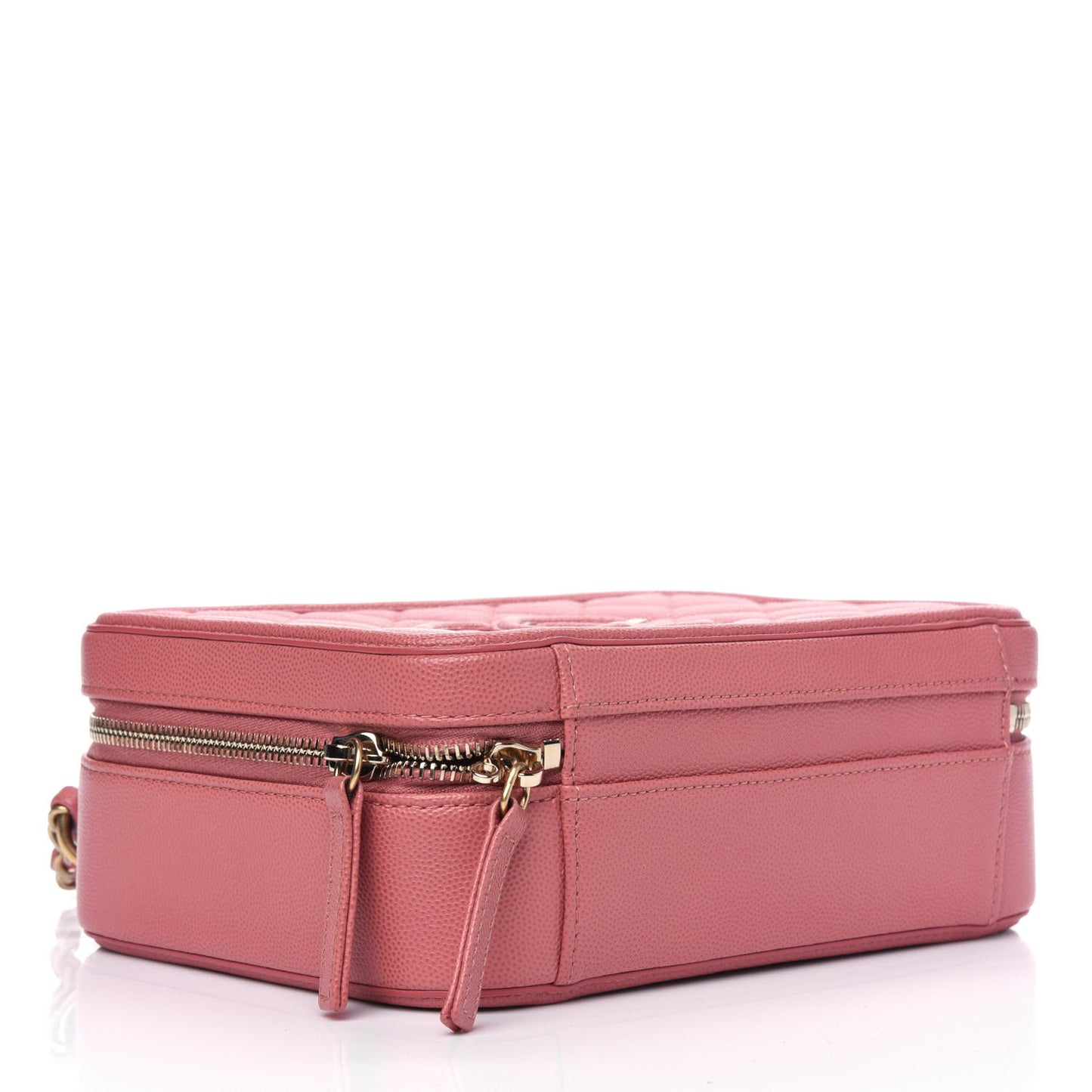 Caviar Quilted Medium CC Filigree Vanity Case Pink