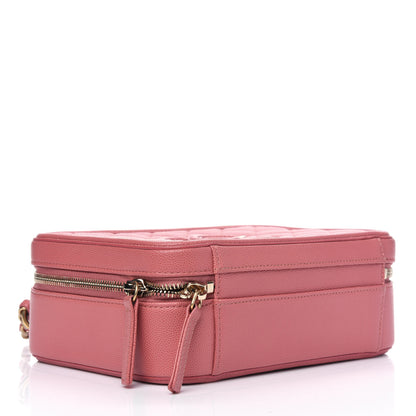 Chanel Caviar Quilted Medium CC Filigree Vanity Case Pink 3 of 5