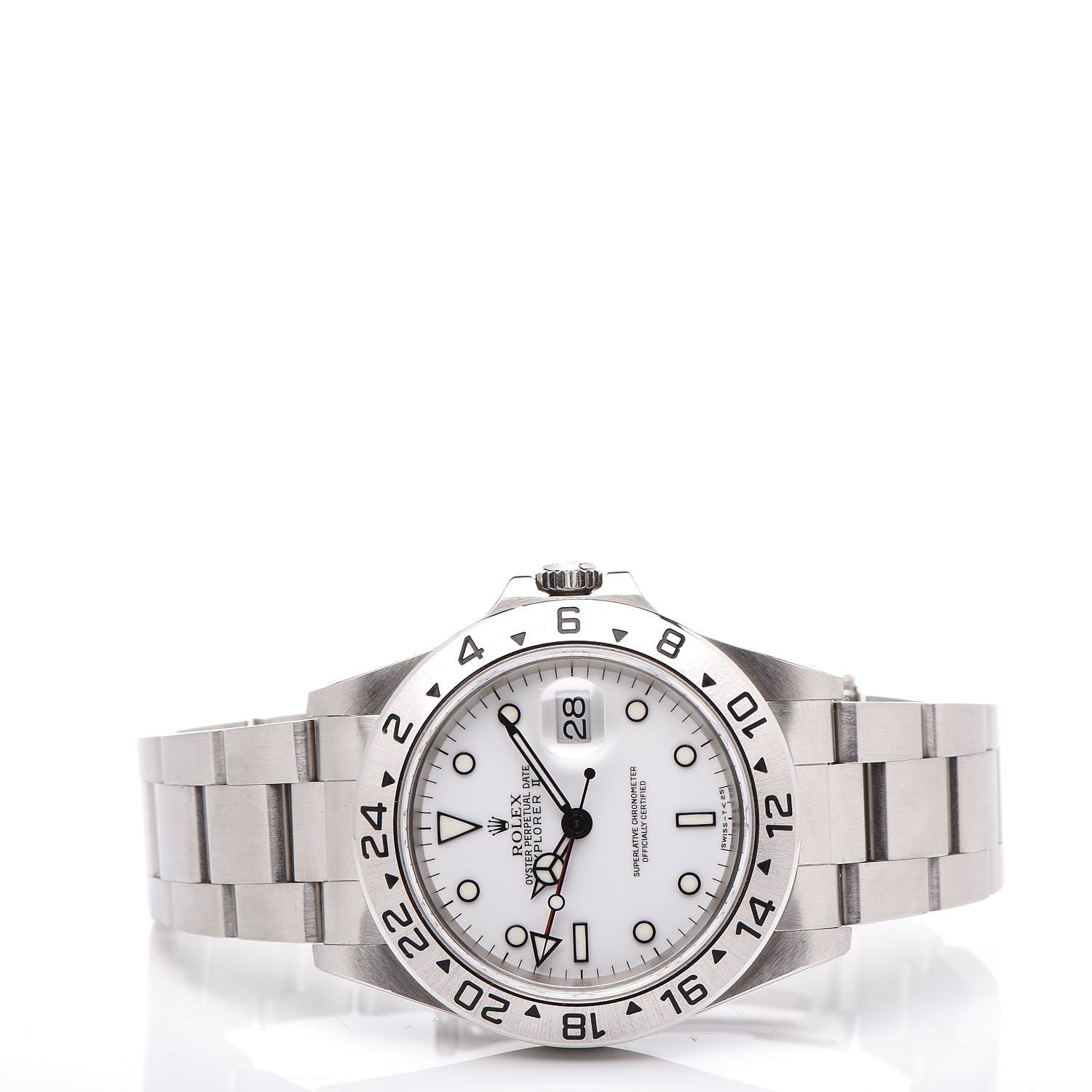 Rolex Stainless Steel 40mm Oyster Perpetual Date Explorer II Watch White 16570 3 of 7