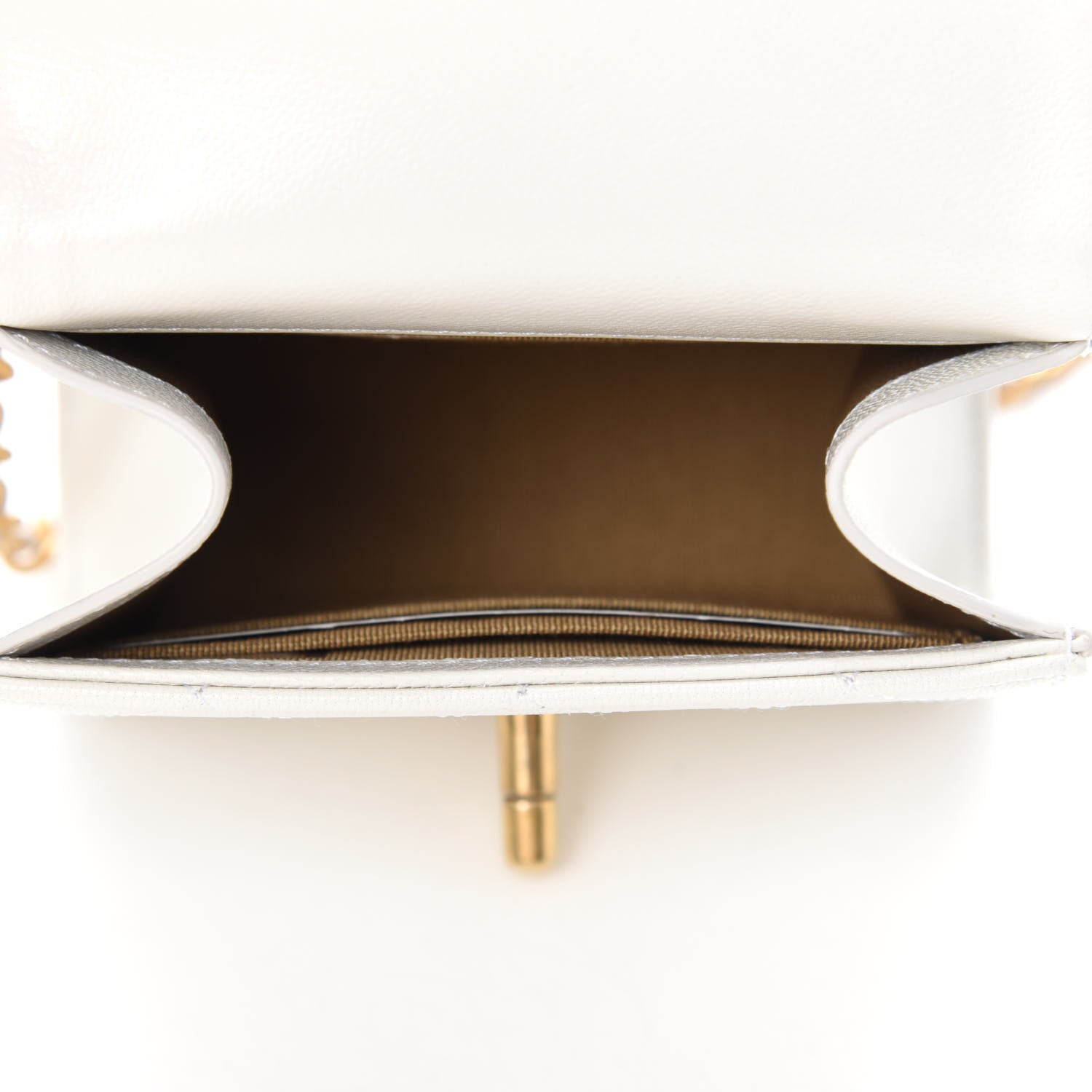 Chanel Goatskin Chic Pearls Clutch On Chain White 5 of 11