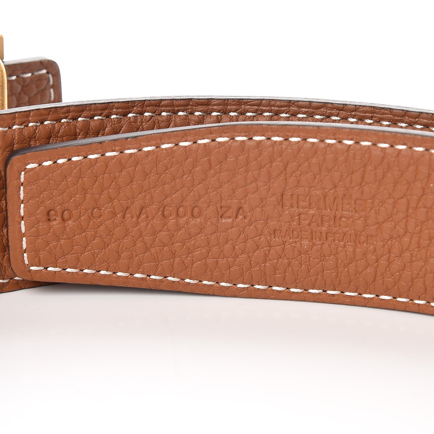 Hermes Box Togo 32mm Guilloche H Belt 90 Black Gold 4 of 6