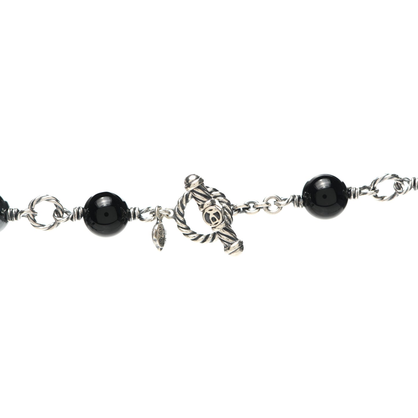 Sterling Silver Black Onyx Hematite Bijoux Necklace