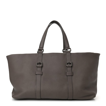 Gucci Pebbled Calfskin Carry On Duffle Grey 1 of 12