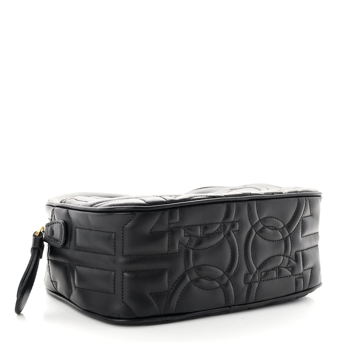 Calfskin Quilted Gancini Camera Bag Black