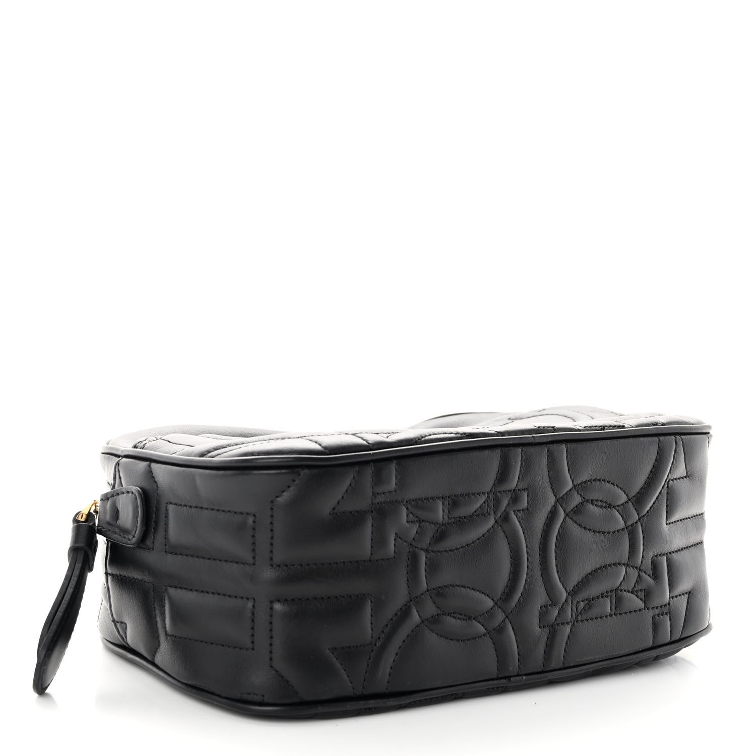 Salvatore Ferragamo Calfskin Quilted Gancini Camera Bag Black 4 of 10