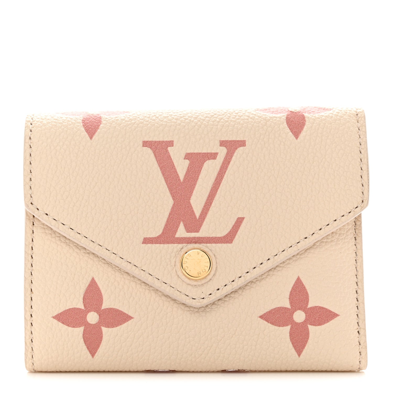 Louis Vuitton Empreinte Monogram Giant Victorine Wallet Creme Bois De Rose 1 of 8