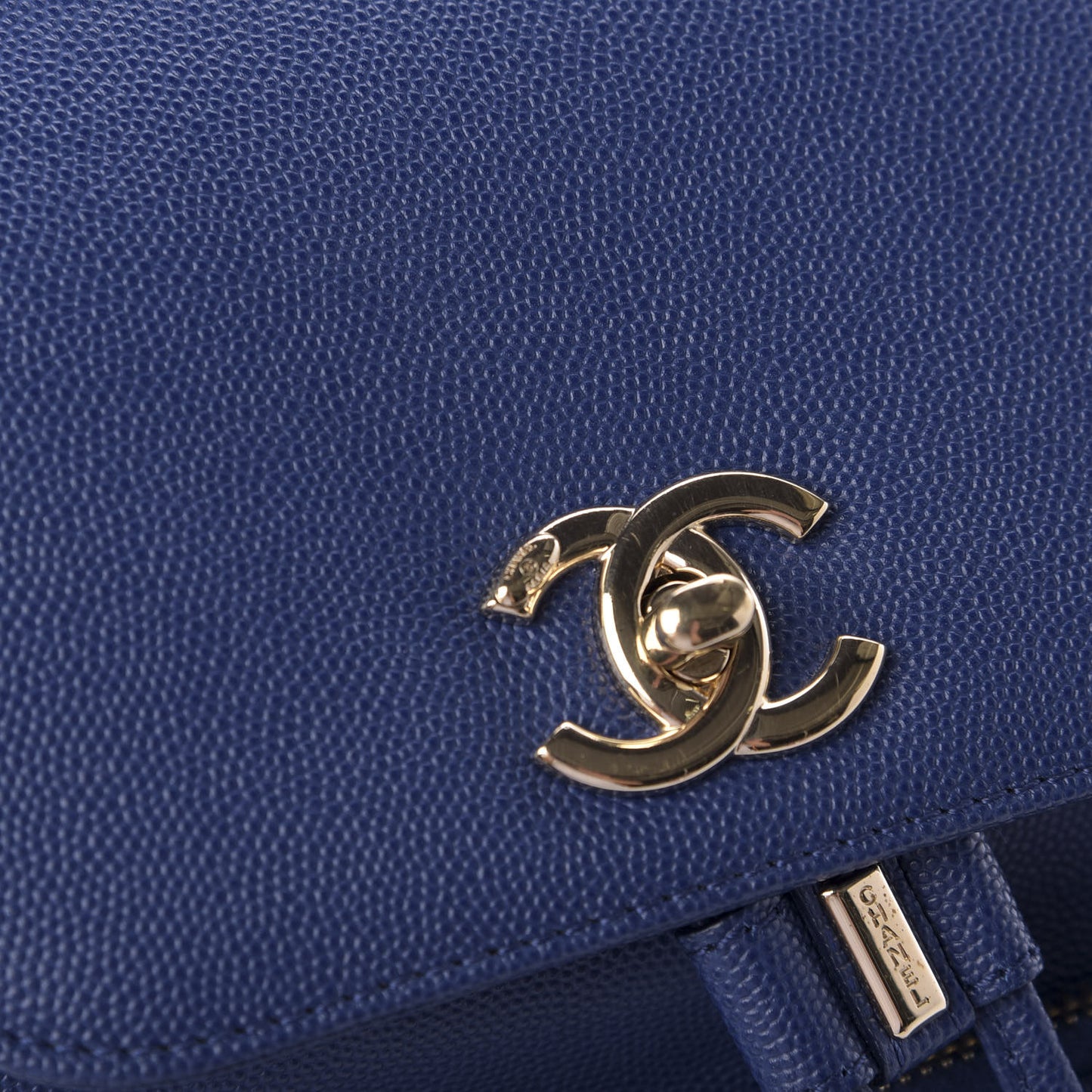 Caviar Quilted Business Affinity Backpack Blue