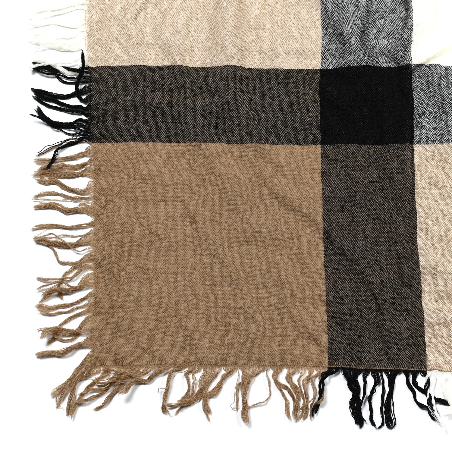 Burberry Wool Giant Check Scarf Trench 2 of 3