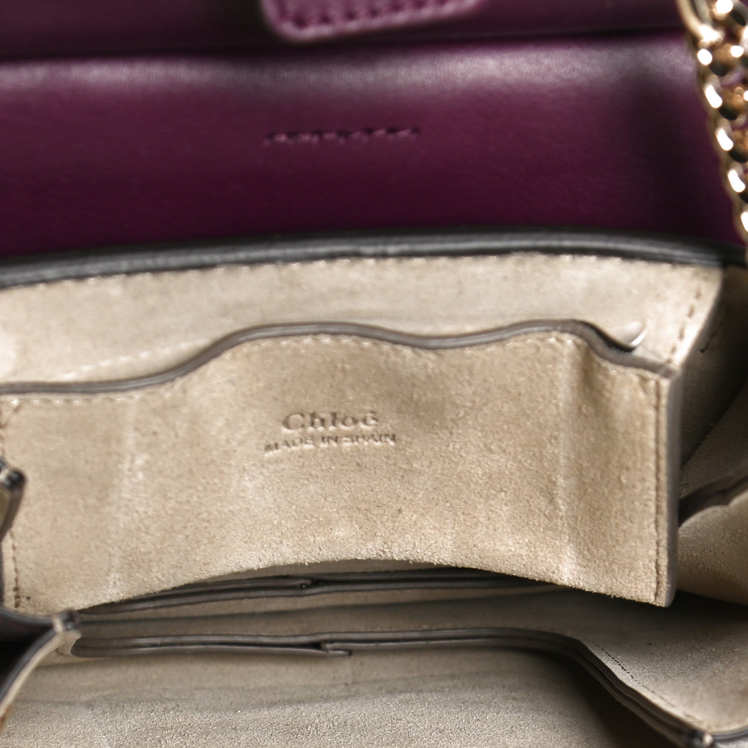 Chloe Suede Calfskin Mini Faye Bracelet Bag Nightfall Purple 5 of 13