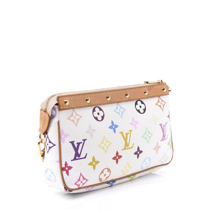 Louis Vuitton Monogram Multicolor Pochette Accessories White 2 of 9