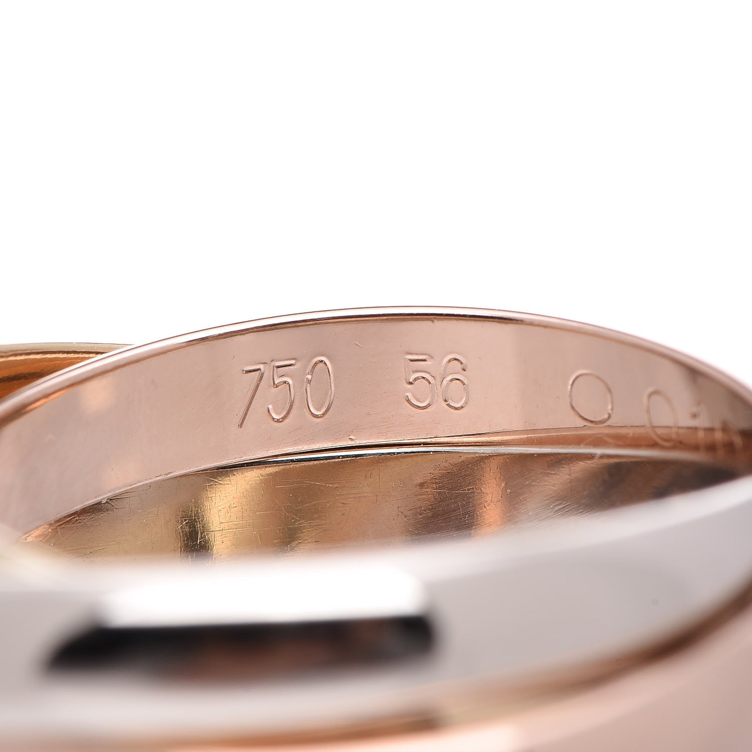 Cartier 18K Pink Yellow White Gold Classic Les Must De Trinity Ring 56 7.5 4 of 7