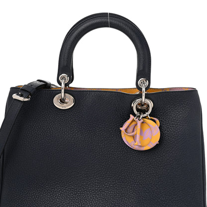 Christian Dior Bullcalf Medium Diorissimo Tote Navy 8 of 13