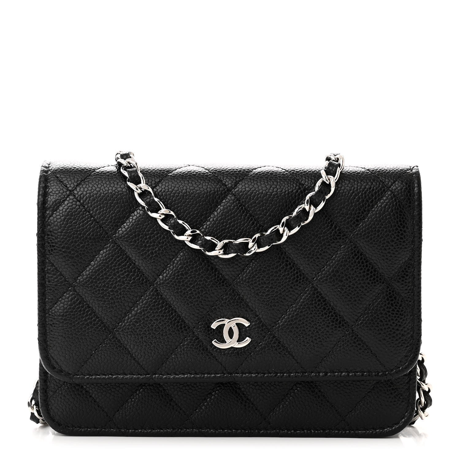 Chanel Caviar Quilted Mini Wallet On Chain WOC Black 1 of 11