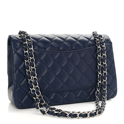 Chanel Caviar Quilted Jumbo Double Flap Navy 3 of 11