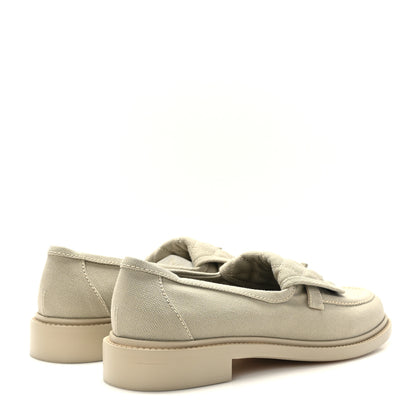 Chanel Canvas Quilted CC Turnlock Loafers 39 Beige 4 of 8