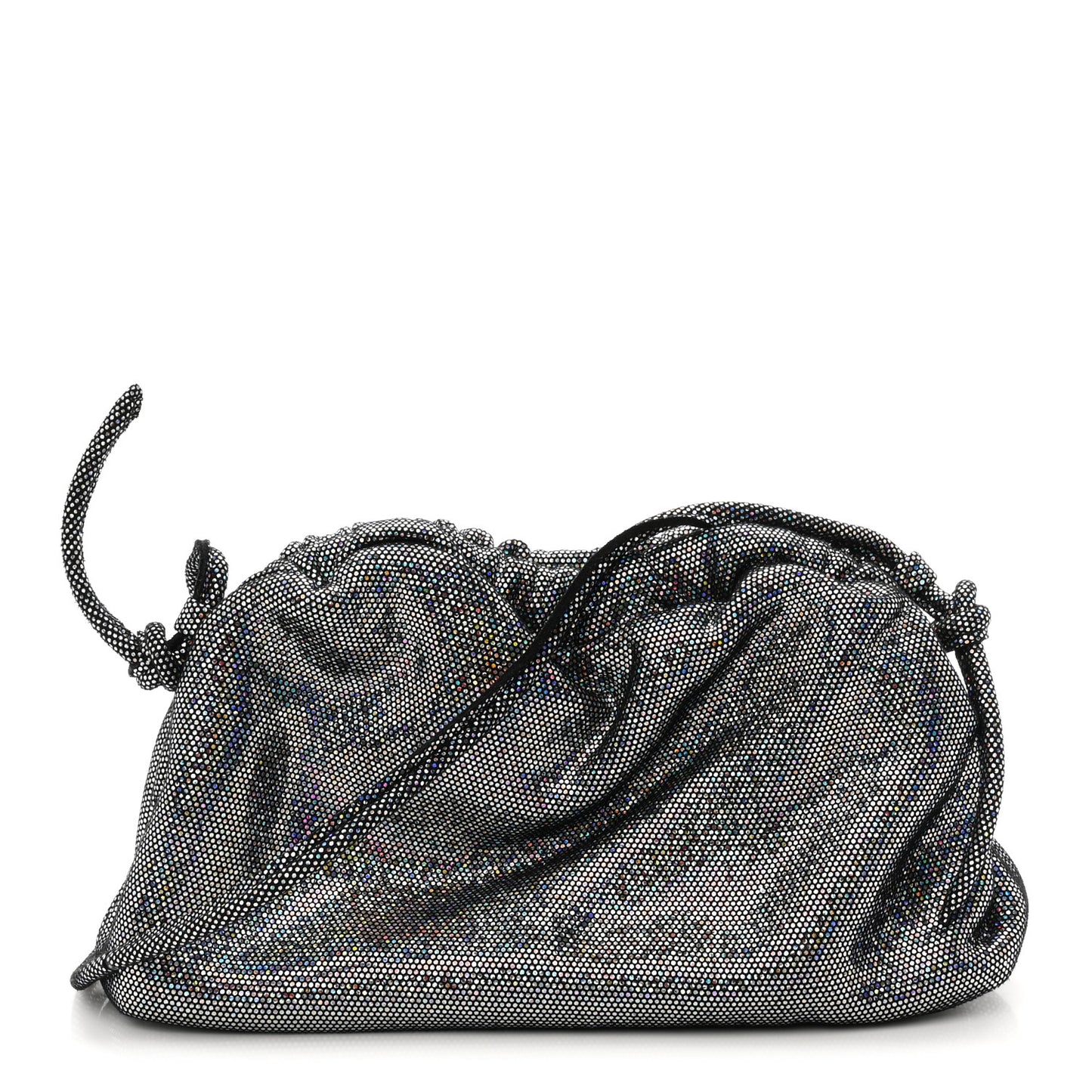 Glitter Calfskin Mini Cloud Clutch Multicolor