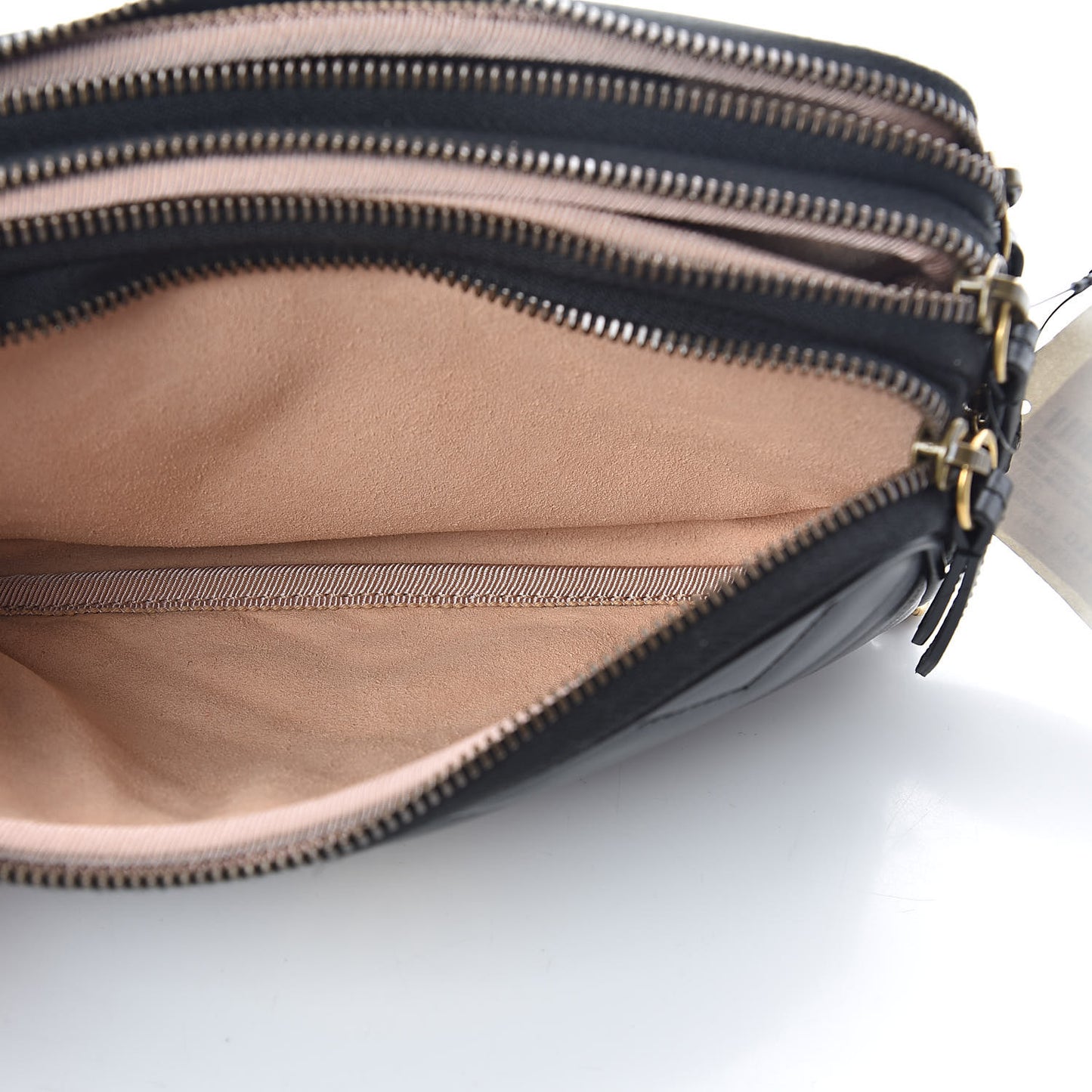Calfskin Matelasse Mini GG Marmont Chain Crossbody Bag Black