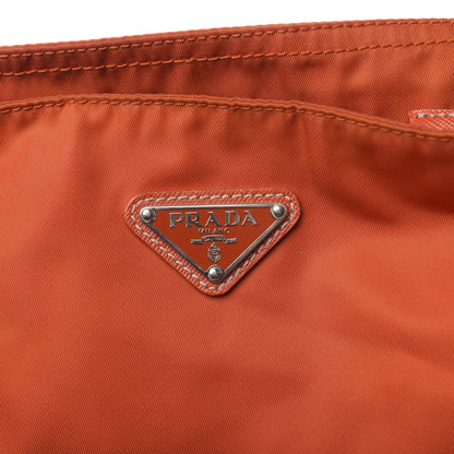 Prada Nylon Vela Flat Messenger Bag Papaya 8 of 10