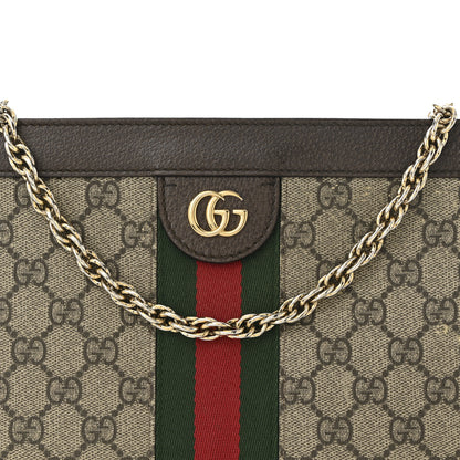 Gucci GG Supreme Monogram Web Medium Ophidia Chain Shoulder Bag Brown 8 of 12