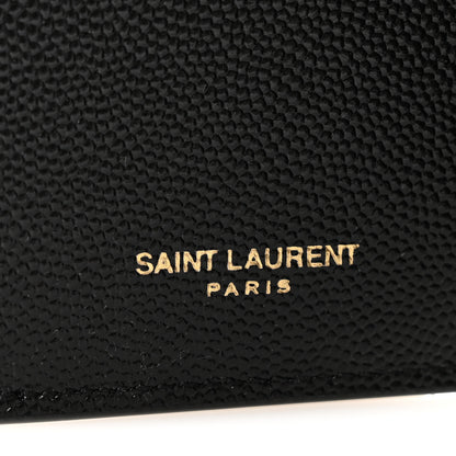 Saint Laurent Grain De Poudre Monogram Bi-Fold Wallet Black 6 of 10