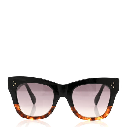 Celine Acetate Polarized Cat Eye Sunglasses CL4004IN Havana Black 2 of 6