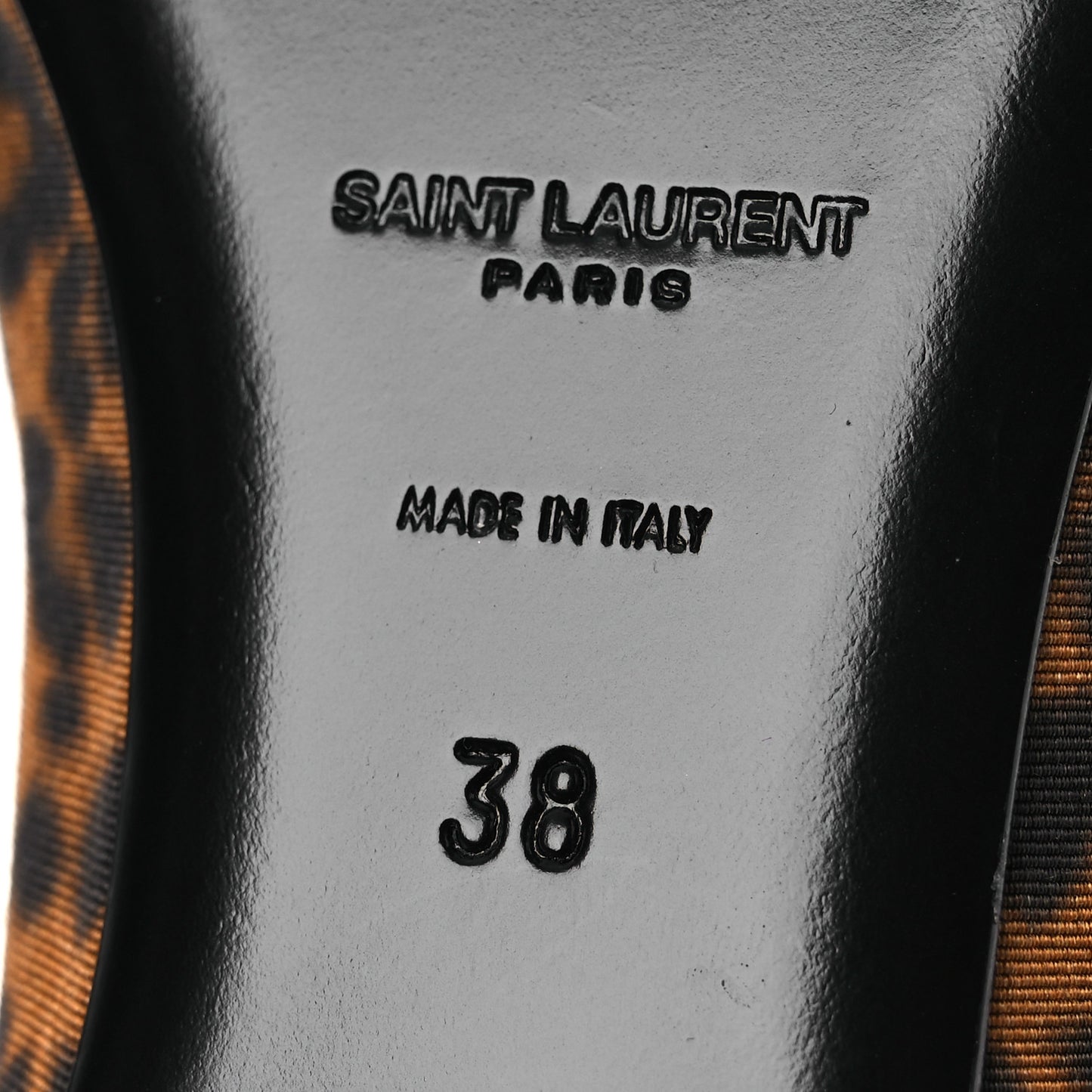 Grosgrain Lambskin Leopard Print Nour Flat Slippers 38 Manto Naturale Black