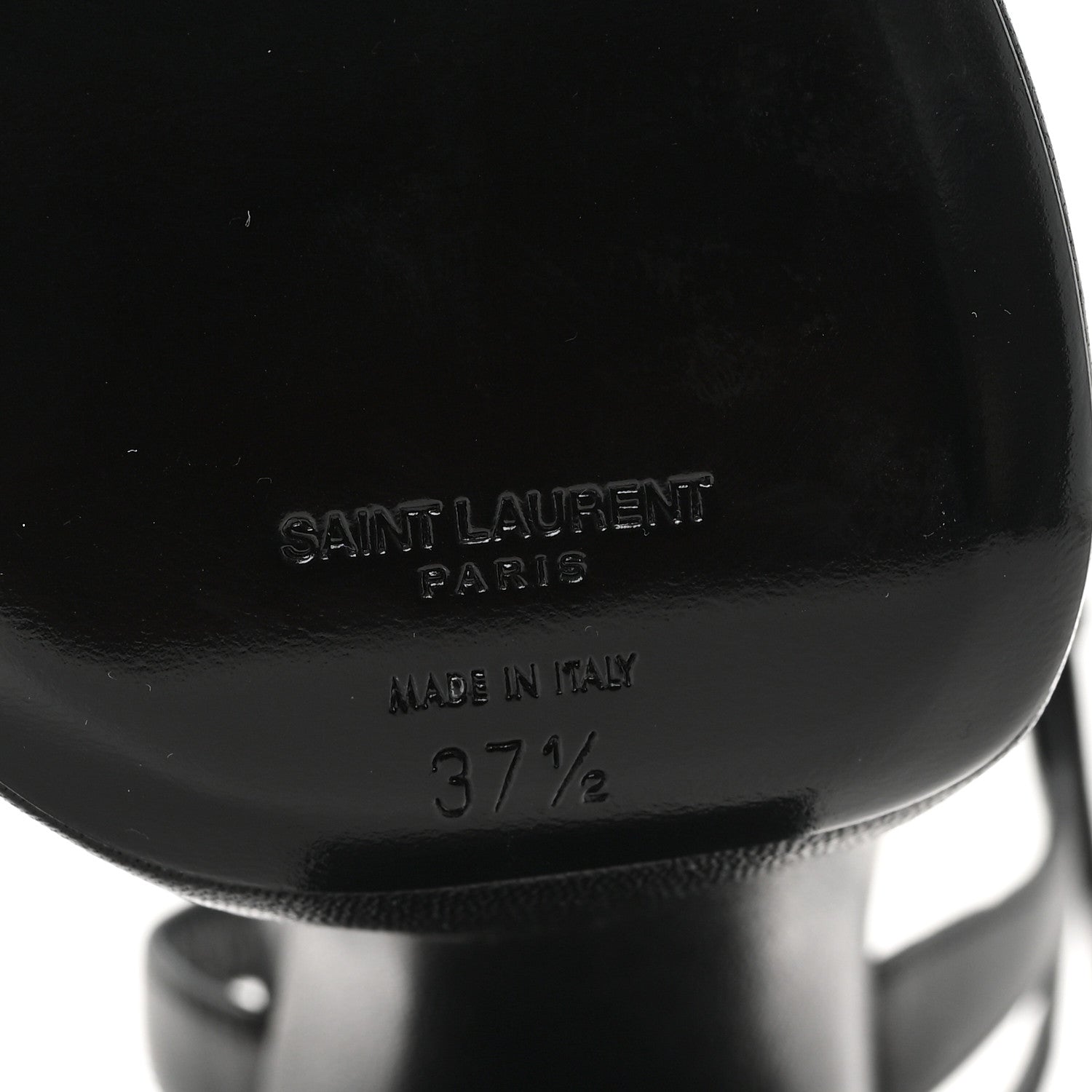 Saint Laurent Vendome Bianca 85 Platform Sandals 37.5 Black 8 of 10