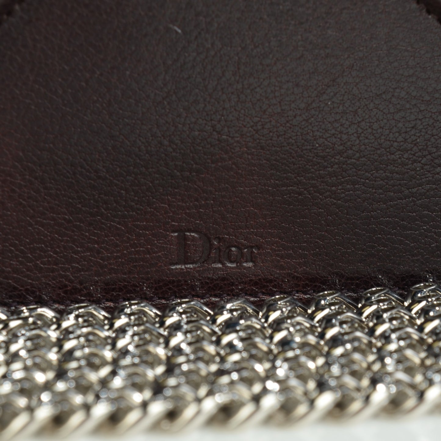 Calfskin Mini Diorama Flap Bag Brown