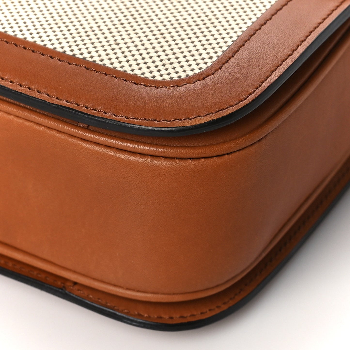 Textile Calfskin Classique Triomphe Bag Natural Tan