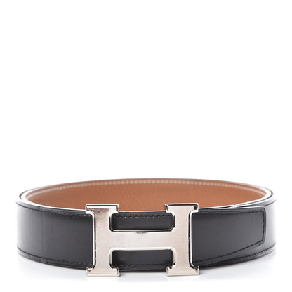 Hermes Box Togo 32mm H Belt 85 Black Gold 1 of 7